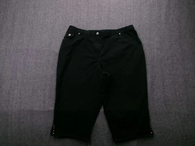 Pantalones Hearts Of Palm para mujer 18 negros Capri Causal Beachy Resort básicos Foto 1 de 4