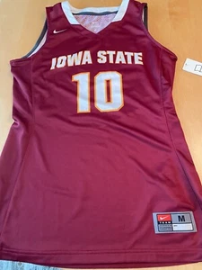 NWT NIKE WOMENS BASKETBALL TRAINING PERFORMANCE JERSEY DRI FIT IOWA STATE #10 M - Picture 1 of 7
