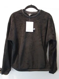 ATHLETA GIRL FEELIN' GOOD 2.0 BLACK PLUSH SWEATSHIRT SIZE XXL/ 16  NEW - Picture 1 of 7