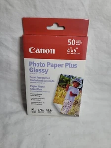 Canon Inkjet Photo Paper Plus Glossy 4x6 50 Sheets / NEW - Picture 1 of 7