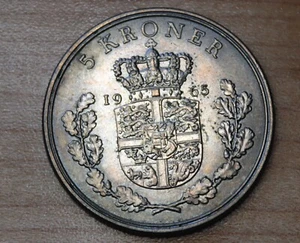1965 Denmark 5 Kroner - Picture 1 of 2