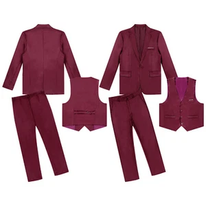 Men's Suits One Button Slim Fit 3-Piece Suit Business Formal Jacket Pants Set - Picture 1 of 40