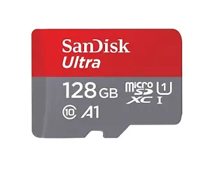 128GB Memory Card Sandisk Ultra High Speed MicroSD Class 10 for Cell Phones - Picture 1 of 3