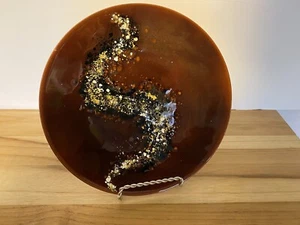 Milky Way Enamel on Copper 8" Plate Studio Art Piece by Marian 1960~Mid Century  - Picture 1 of 5
