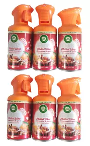 6 x 250ml Air Wick Pure Mulled Wine Clementine & Spice Aerosol Air Freshener - Picture 1 of 1