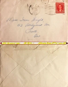 CANADA 1941 DECEMBER 12TH KING GEORGE VI VINTAGE FV 3 CENT STAMP ENVELOPE COVER - Picture 1 of 2