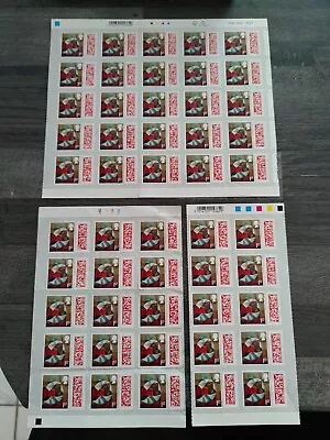 * GENUINE *  50 X 1st Class Royal Mail BARCODED Xmas Postage Stamps Letter UK • 60.54£