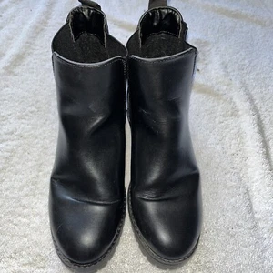 Anna Field Chunky Pull On Ankle Boots - Black - EU Size 37 UK Size 4 - VGC - Picture 1 of 6