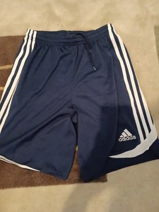 ADIDAS YOUTH BLUE SOCCER SHORTS CLIMA COOL SZ YXL - Picture 1 of 2