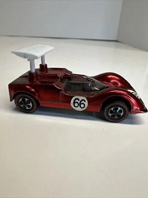 Vintage 1969 Hot Wheels Redline CHAPARRAL 2G Red USA  WITH REAR SPOILER - Image 1 of 4