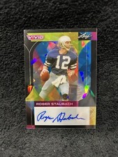 2023 Leaf Vivid Roger Staubach Black Crystal /5 BA-RS1 Dallas Cowboys HOF Auto