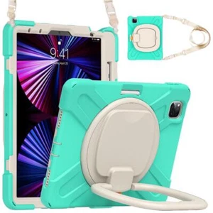 ShockProof Case For iPad Pro 11 Air 5th 4th iPad 10th 9th 8th 7th Strap Cover - Picture 1 of 37