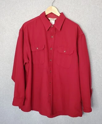 Camisa vintage de paredes para hombre roja talla 2XL manga larga abotonada exterior occidental Foto 1 de 4