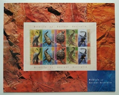 1997 Australia Dinosaur Reptile Fish Turtle Stamps Souvenir Pack 澳洲恐龙小版张配护邮原庄套 - Image 1 of 3
