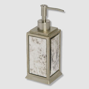 $30 Kassatex Silver Palazzo Vintage Bathroom Sink Shower Pump Soap Dispenser