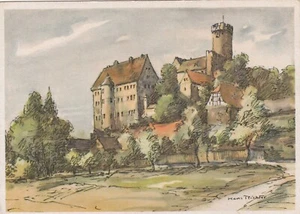 Frohburg Burg Gnandstein AK alt Künstler Richter Sachsen 2309176 - Bild 1 von 2
