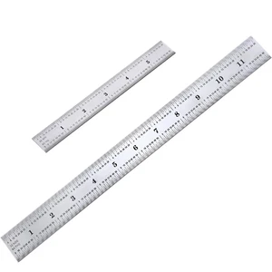 2er-Pack Edelstahl Lineal Maschinist Ingenieur Lineal, metrisches Lineal - Bild 1 von 8
