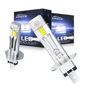 2x H1 LED Headlight Bulbs Conversion Kit High Low Beam Super Bright 6500K White - Foto 1 di 12