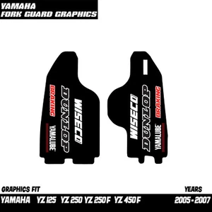 YAMAHA FORK GUARD GRAPHICS  YZ125 YZ250 YZ250F YZ450F 2005-2007 FACTORY DECAL - Picture 1 of 8