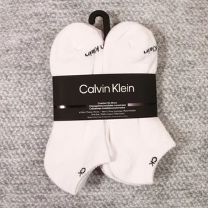 Calvin Klein 6-Pair Men's Cushion Low Cut Socks white Size 7-12 - Picture 1 of 2