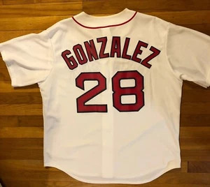 Vtg Majestic Adrian Gonzalez Boston Red Sox #28 Mens MLB Team Stitched Jersey XL - Picture 1 of 21