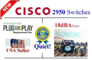 Versión silenciosa Nuevos Ventiladores Cisco 2950 12/24 Switches, Mejor para Redes Domésticas - Imagen 1 de 6