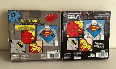 NUEVO DC Comics Servilletas de Vestir Servilleta Superman Mujer Maravilla Robin Batman Babero Foto 1 de 4