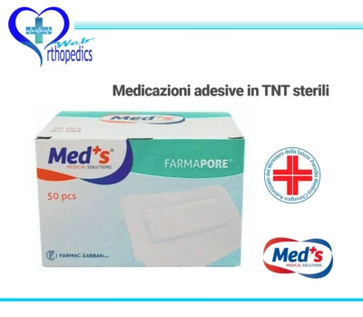 MED'S MEDICAZIONI ADESIVE STERILI IN TNT Diverse misure cf.50 pezzi