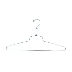 SSWBasics Shirt Hangers 18 inch Chrome Metal Shirt Hangers Case of 100 - Picture 1 of 2