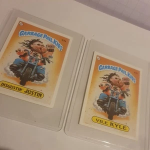 Garbage Pail Kids Serie 2: 47A y 47B Vile Kyle y Disgusin' Justin - Imagen 1 de 24