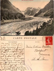 Postal de colección - Mer de Grace, valle de Cnamonix en Francia - Imagen 1 de 1
