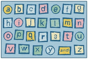 KID$Value 49.49 Alphabet Blocks Tranquil Colors Value Rug Classroom Playroom ... - Picture 1 of 1