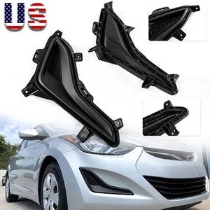 Front Bumper Insert Fog Light Cover Fit For 2014-2016 Hyundai Elantra Left&Right - Picture 1 of 8