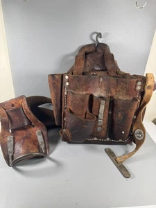 Vintage Nicholas Leather Tool Belt Pouch No.439 USA Top Grain Cowhide RARE - Picture 1 of 13