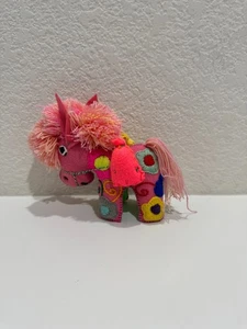 Peluche cavallo in feltro ricamato a mano - decorazione arte popolare colorata - stile messicano - Foto 1 di 14