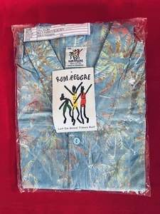 Rum Reggae Nueva Camisa Hawaiana Palmeras Altas Para Hombre XXL Azul Manga Corta Abotonada - Imagen 1 de 9