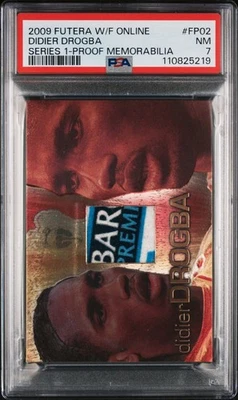 2009 Futera W/F Online Didier Drogba "Premier League" Patch NASTY PSA 7 *OFFERS* - Image 1 of 2