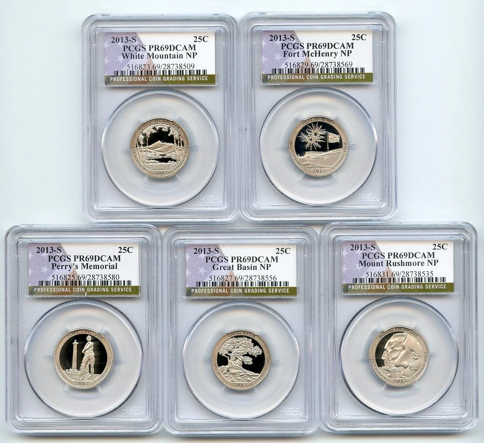 2013 S Clad National Parks Quarter Set PCGS PR69DCAM - Image 1 of 1
