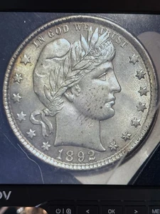 1892 Barber Silver Quarter 25C (MS CH BU Choice Brilliant UNC) - Picture 1 of 2