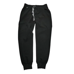 FIGS Scrub Pants Damen klein schwarz Zamora Jogger Kordelzug Reißverschlusstasche Stretch - Bild 1 von 9