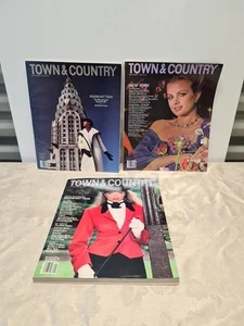 Town & Country Vintage Magazine 80' Lot Of 3 - Picture 1 of 12