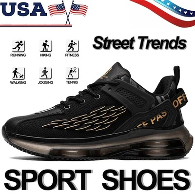 Fashion Men's Breathable Non-slip Sport Shoes Casual Athletic Running Hiking Gym - Image 1 of 4