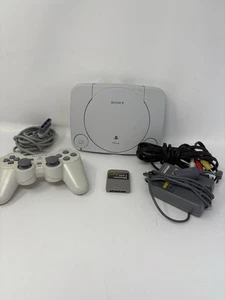 Official Sony PlayStation 1 PS1 Slim PSone Console With Controller And Memory - Picture 1 of 7