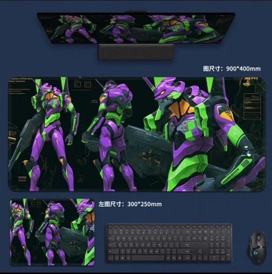 New Evangelion Cartoon Mouse Keyboard Pad.800MMx300MMx3MM/31inch/11.5inch - Image 1 of 4