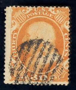 US Scott 38 Used 30c orange Benjamin Franklin Lot W108 bhmstamps - Picture 1 of 2