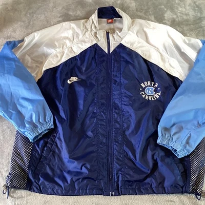 Vintage North Carolina Tar Heels Jacket Mens 2XL Basketball Windbreaker Nike - Image 1 of 4
