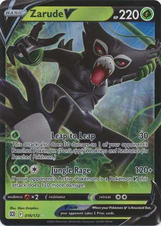 ZARUDE V 016/172 BRILLIANT STARS POKEMON (ULTRA RARE, NM) - Image 1 of 1