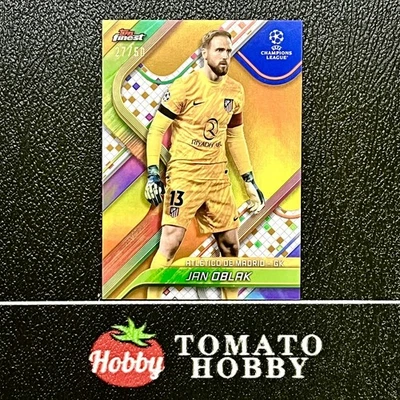 TOPPS FINEST UEFA 2024-25 JAN OBLAK /50 GOLD REFRACTOR ATM - Image 1 of 2