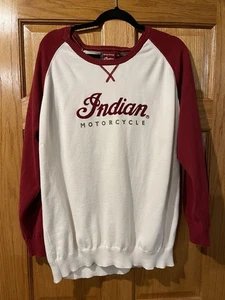 Indian Motorcycle Women’s Color Block Knit Cotton Shirt Sweater Size 2XL - Picture 1 of 6
