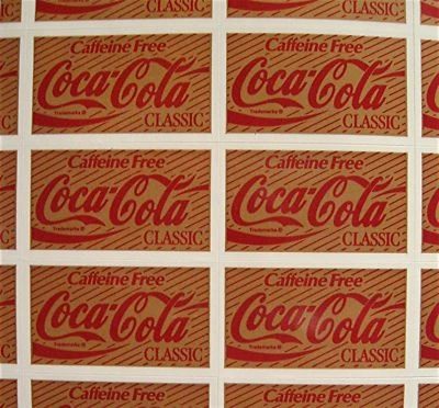 44 Coca Cola Classic Stickers Coca Cola USA Adv Sheet - Image 1 of 2